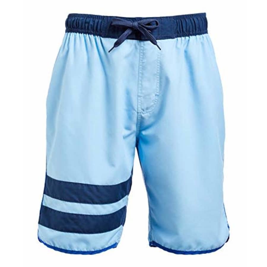 Kanu Surf Men's Echelon Swim Trunks (Regular & Extended Sizes), Carter Lt Blue, Medium for $18