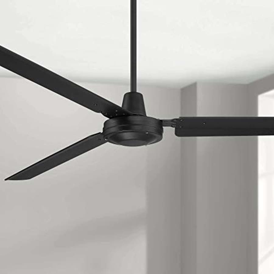 Casa Vieja 72" Casa Velocity Modern Contemporary Large 3 Blade Indoor Outdoor Ceiling Fan Matte Black Metal for $150