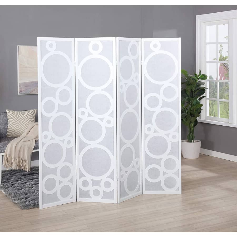 Roundhill Furniture Arvada 4-Panel Room Divider for $110 Roundhill Furniture Arvada 4-Panel Room Divider for $110
