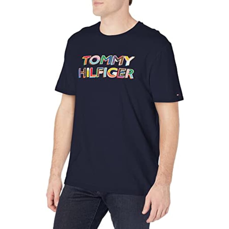 Tommy Hilfiger Men's Pride T Shirt, Sky Captain, XXL for $17 Tommy Hilfiger Men's Pride T Shirt, Sky Captain, XXL for $17