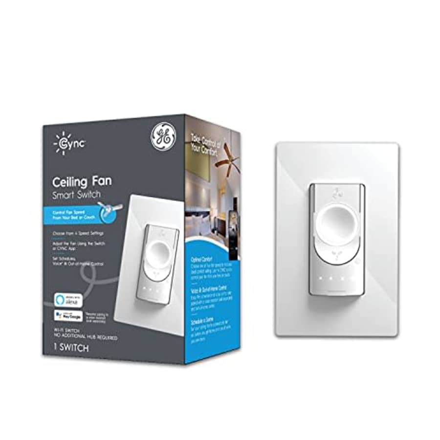 GE Lighting Cync Ceiling Fan Smart Switch with Fan Speed Control, Wi-Fi, Works with Alexa and for $30