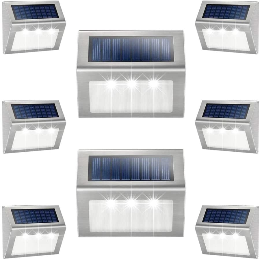 JSOT LED Solar Deck Lights 8-Pack for $40
