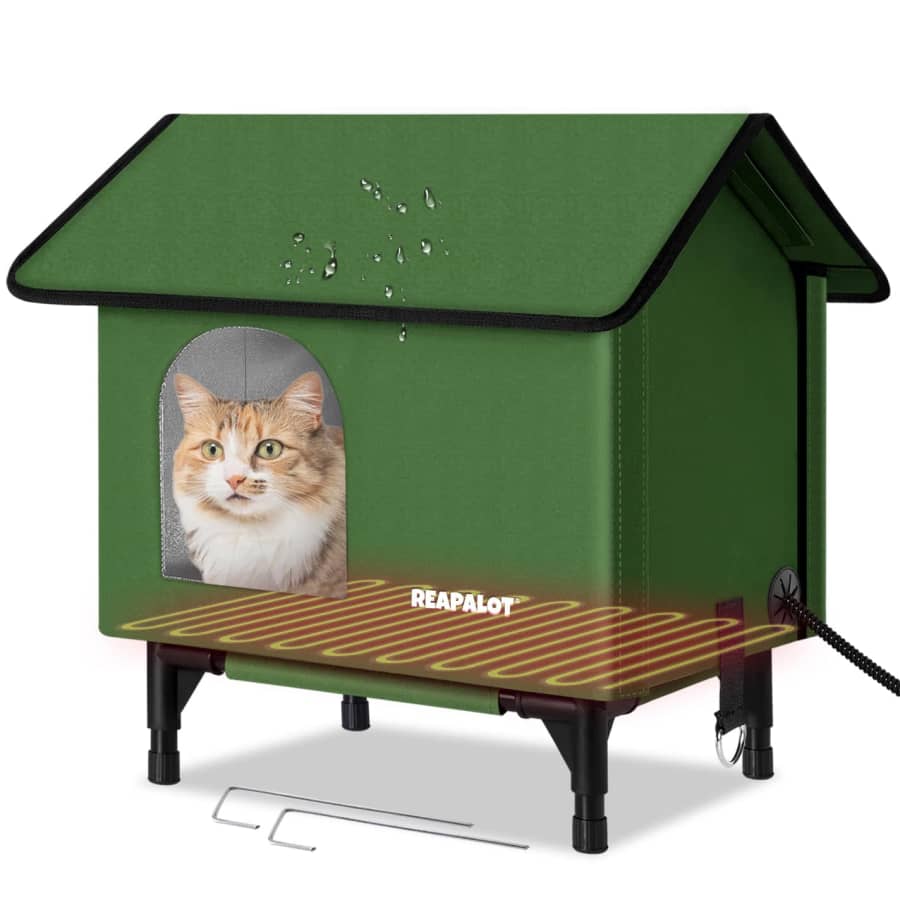 Heated Insulated Outdoor Cat House for $42