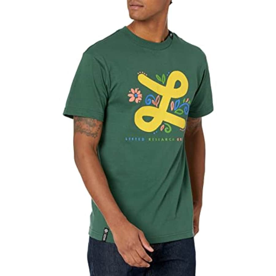 LRG Men's Brighter Graphic Logo T-Shirt, Forest Green/Script, Medium for $16 LRG Men's Brighter Graphic Logo T-Shirt, Forest Green/Script, Medium for $16