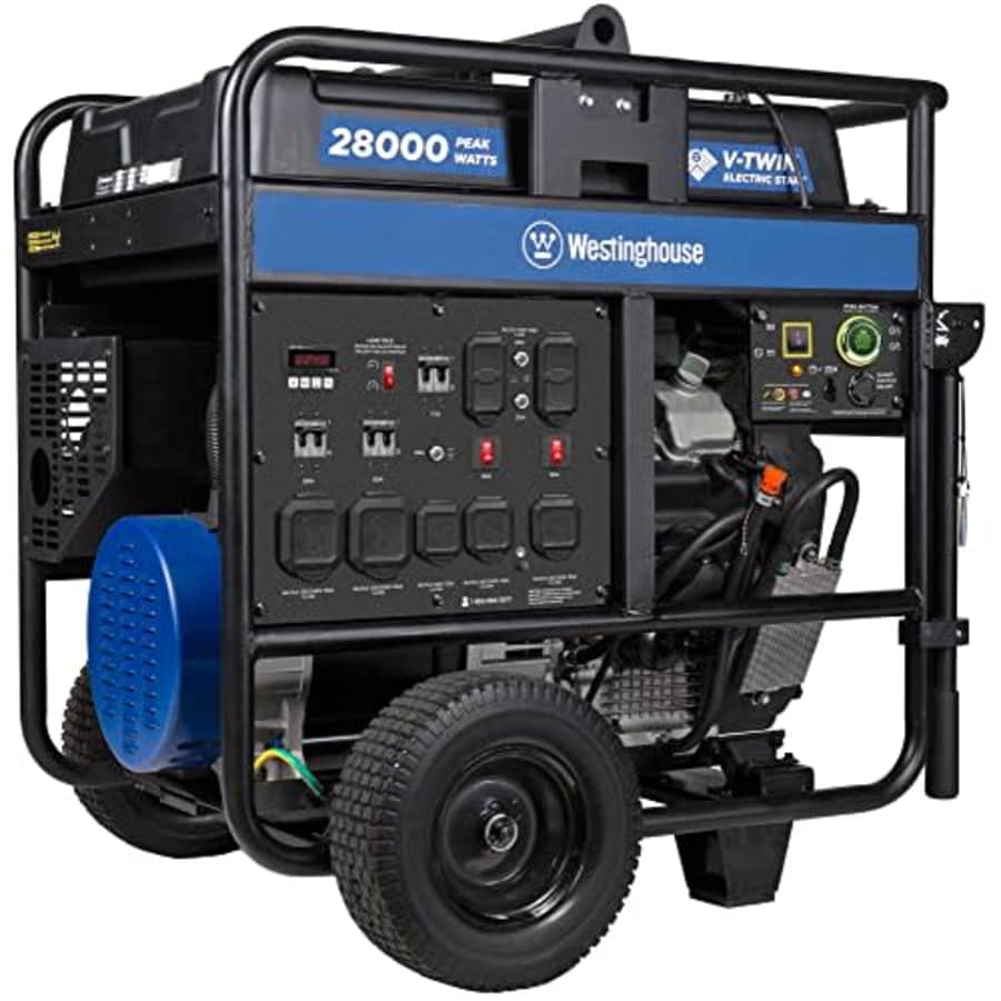 Westinghouse 28000 Peak Watt Home Backup Portable Generator, Remote Electric Start with Auto Choke, for $3,799 Westinghouse 28000 Peak Watt Home Backup Portable Generator, Remote Electric Start with Auto Choke, for $3,799