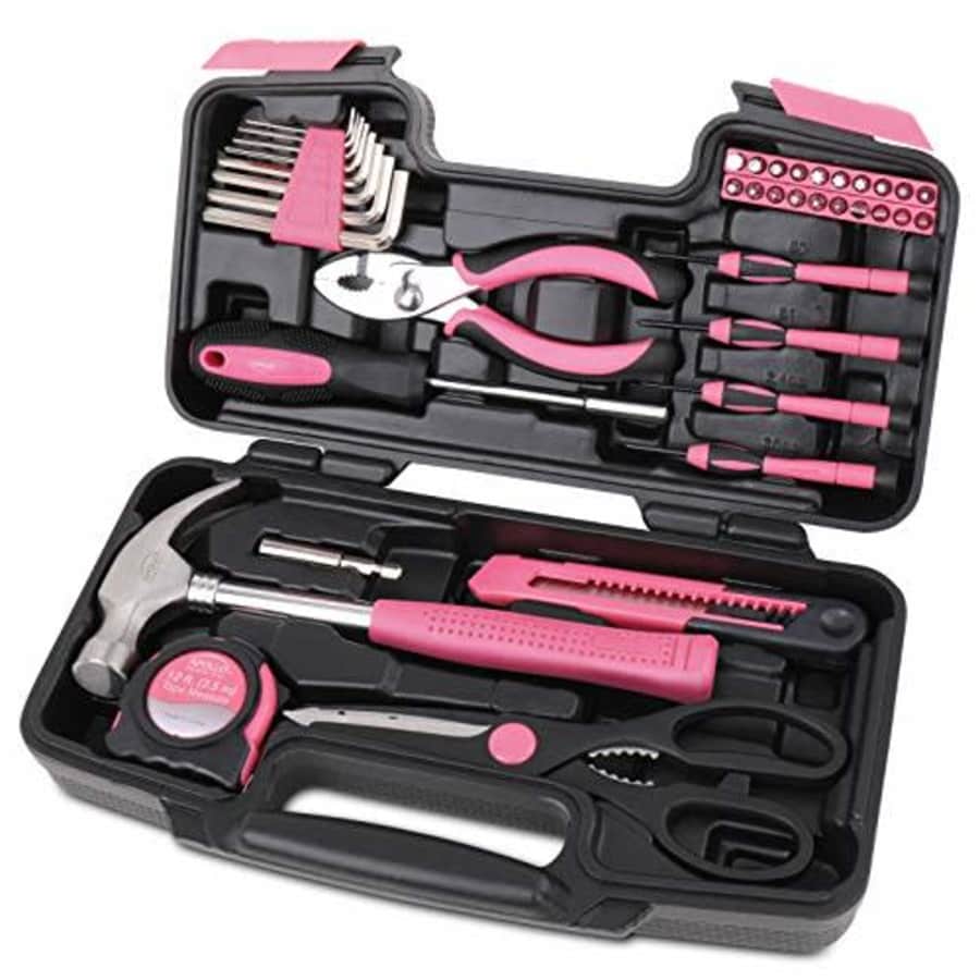 APOLLO TOOLS Original 39 Piece General Household Tool set in Toolbox Storage Case with Essential for $21