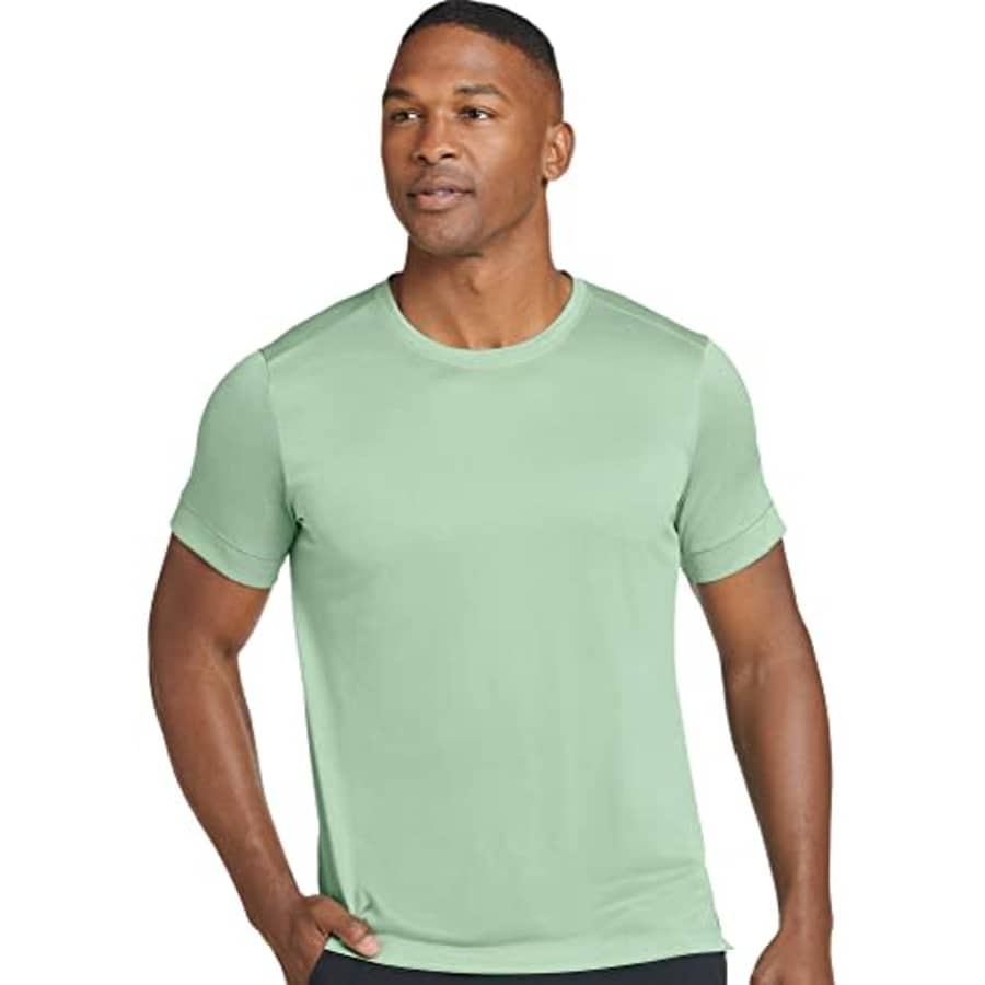 Jockey Men's Activewear Lightweight Performance Crew Tee, Dark Mint, M for $7