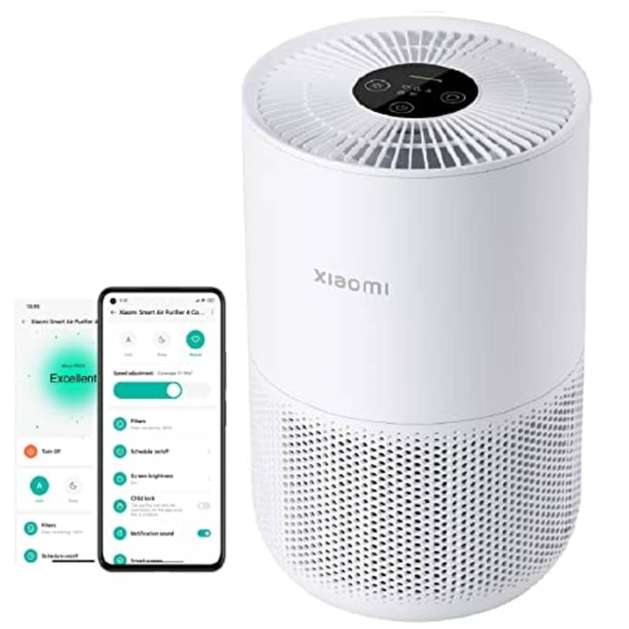 Xiaomi Air Purifier 4 Compact, 1033 sq ft Large Room Home HEPA Smart Air Cleaner, Ultra-Quiet, for $100