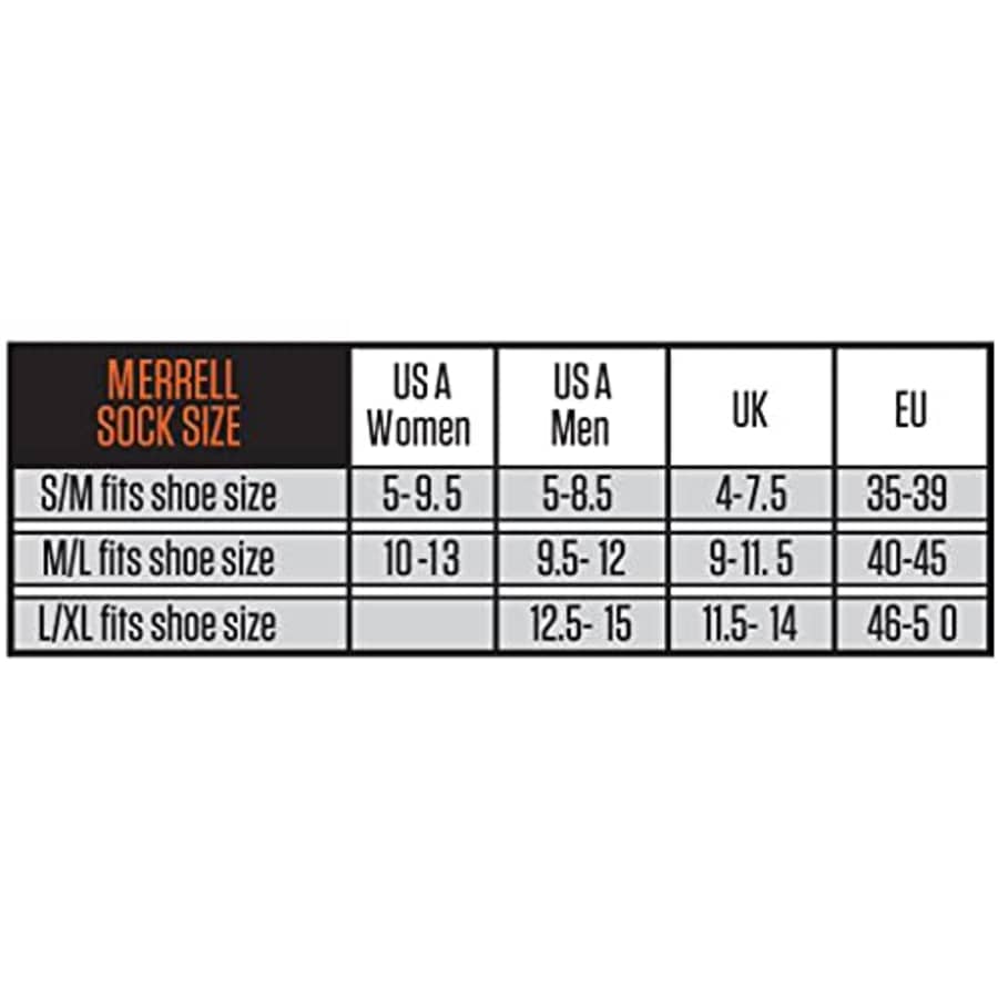 Merrell womens Cushioned Performance Hiker Hiking Socks, Charcoal Black (Quarter), 9 11 US for $25 Merrell womens Cushioned Performance Hiker Hiking Socks, Charcoal Black (Quarter), 9 11 US for $25