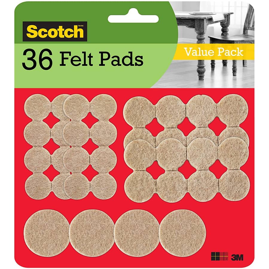 Scotch Assorted Felt Pads 36-Pack for $6 Scotch Assorted Felt Pads 36-Pack for $6