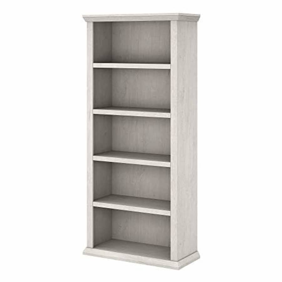 Bush Furniture Yorktown Tall 5 Shelf Bookcase in White Oak, Large Bookshelf for Living Room or Home for $193 Bush Furniture Yorktown Tall 5 Shelf Bookcase in White Oak, Large Bookshelf for Living Room or Home for $193