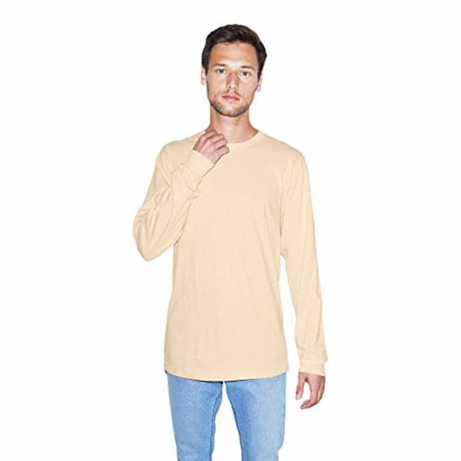 American Apparel Men's Organic Fine Jersey Crewneck Long Sleeve T-Shirt, Natural, 2X-Large for $20 American Apparel Men's Organic Fine Jersey Crewneck Long Sleeve T-Shirt, Natural, 2X-Large for $20