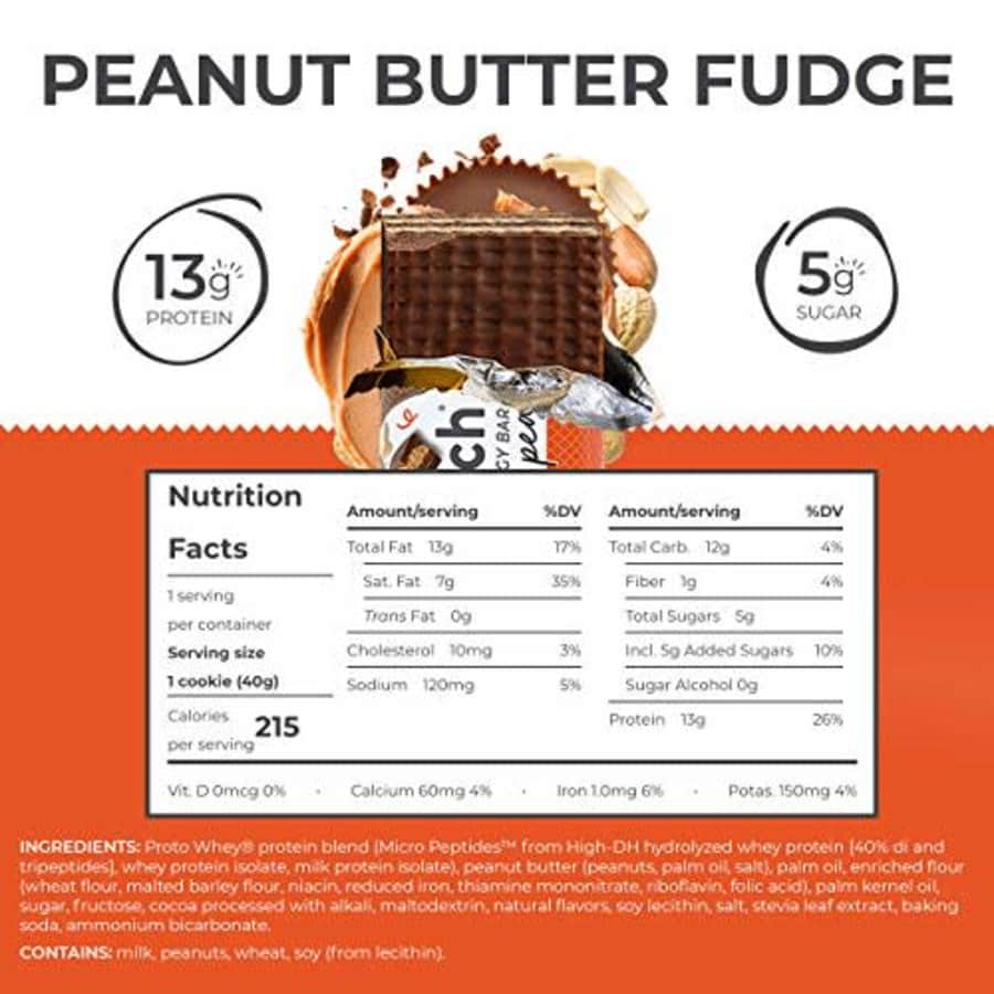 Power Crunch Whey Protein Bars, High Protein Snacks with Delicious Taste, Peanut Butter Fudge, 1.4 for $16 Power Crunch Whey Protein Bars, High Protein Snacks with Delicious Taste, Peanut Butter Fudge, 1.4 for $16
