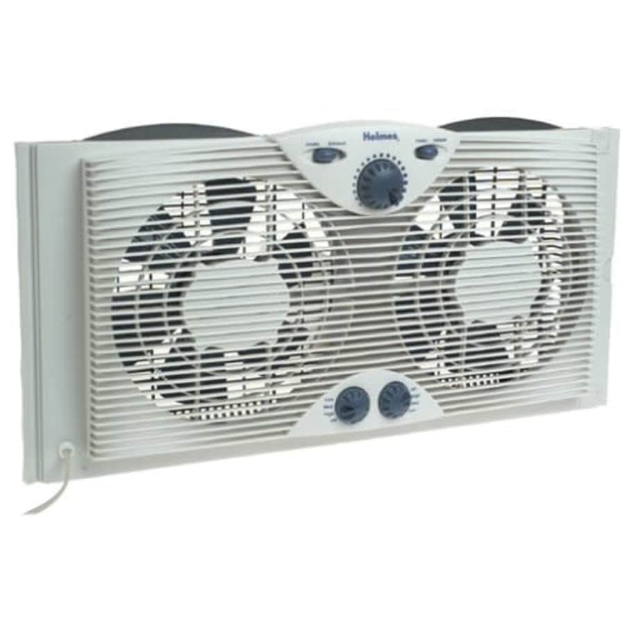 Holmes Dual 8" Blade Twin Window Fan with Manual Controls, 3 Speed Settings, White for $85