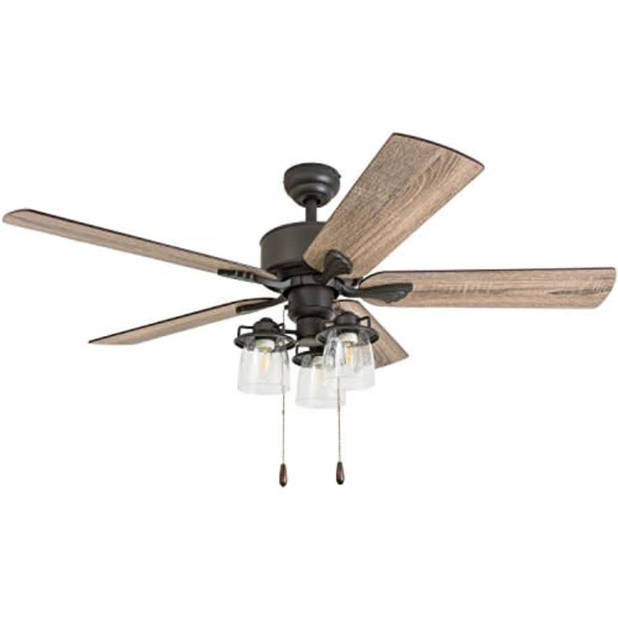 Prominence Home River Run, 52 Inch Farmhouse LED Ceiling Fan with Light, Pull Chain, Three Mounting for $115 Prominence Home River Run, 52 Inch Farmhouse LED Ceiling Fan with Light, Pull Chain, Three Mounting for $115