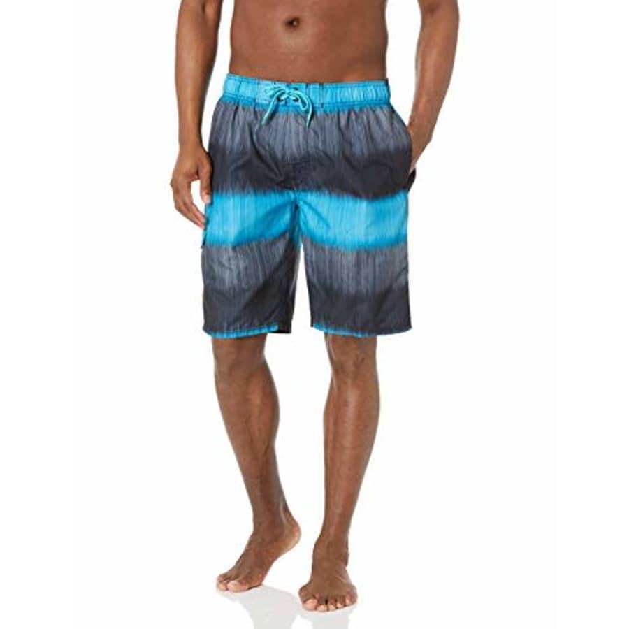 Kanu Surf Men's Mirage Swim Trunks (Regular & Extended Sizes), Zipline Black/Aqua, Small for $18 Kanu Surf Men's Mirage Swim Trunks (Regular & Extended Sizes), Zipline Black/Aqua, Small for $18