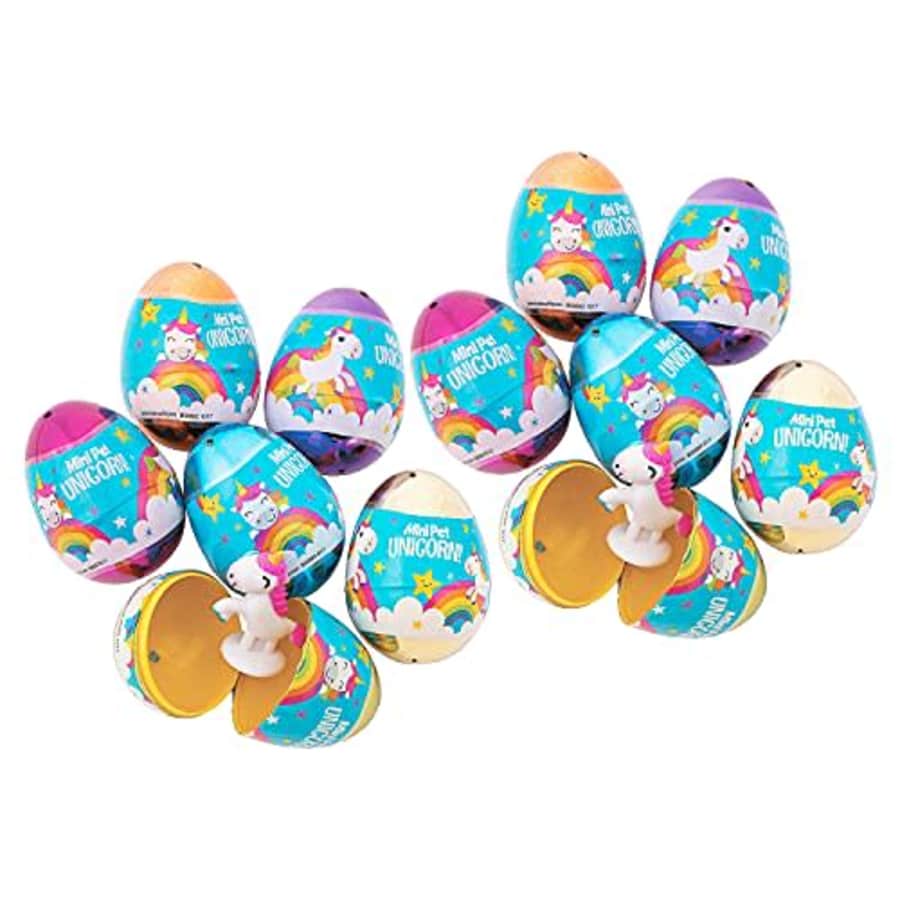 Fun Express Unicorn Toy Filled Easter Eggs - Set of 12 Pre-Filled Eggs - Easter Hunt and Party for $12 Fun Express Unicorn Toy Filled Easter Eggs - Set of 12 Pre-Filled Eggs - Easter Hunt and Party for $12