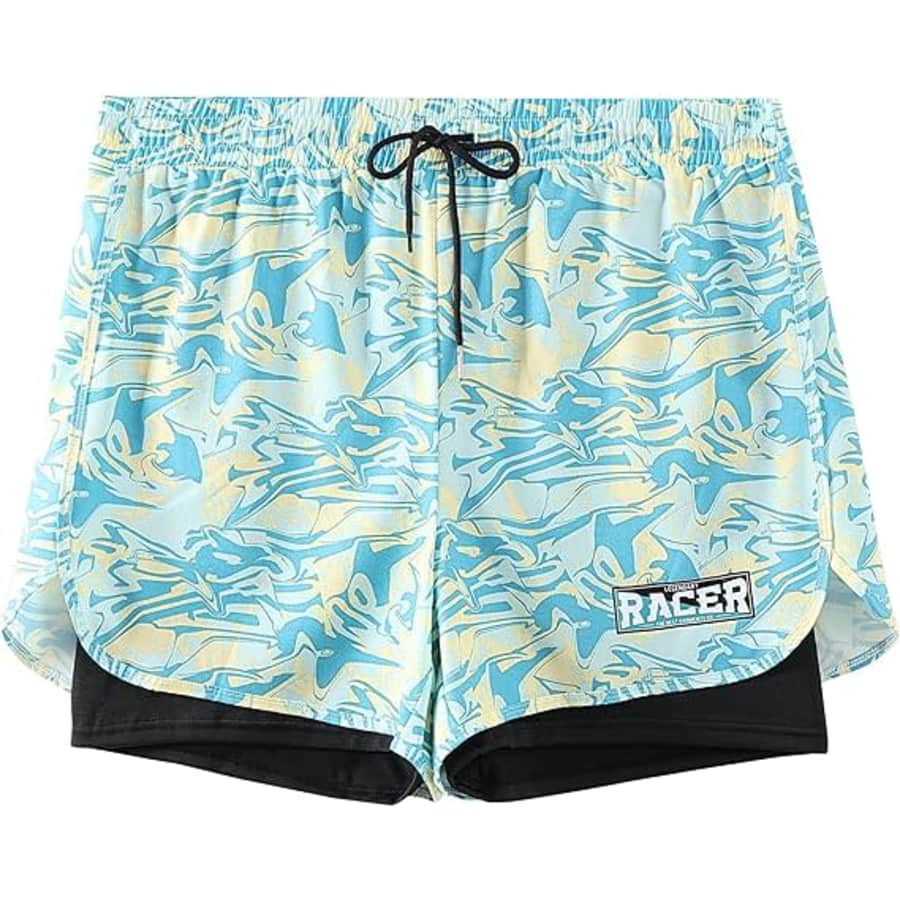 Men's Quick-Dry Swim Trunks with Liner for $8