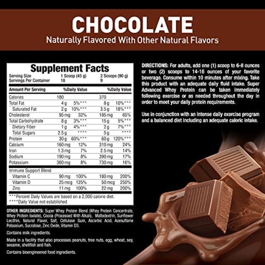 Body Fortress Super Advanced Whey Protein Powder, Chocolate, Immune Support (1), Vitamins C & D for $23 Body Fortress Super Advanced Whey Protein Powder, Chocolate, Immune Support (1), Vitamins C & D for $23