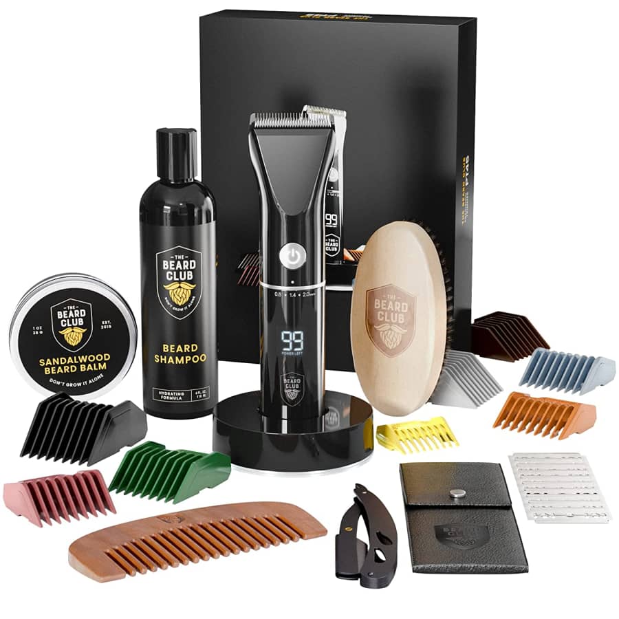 The Beard Club Trimmer and Beard Care Grooming Kit for $90