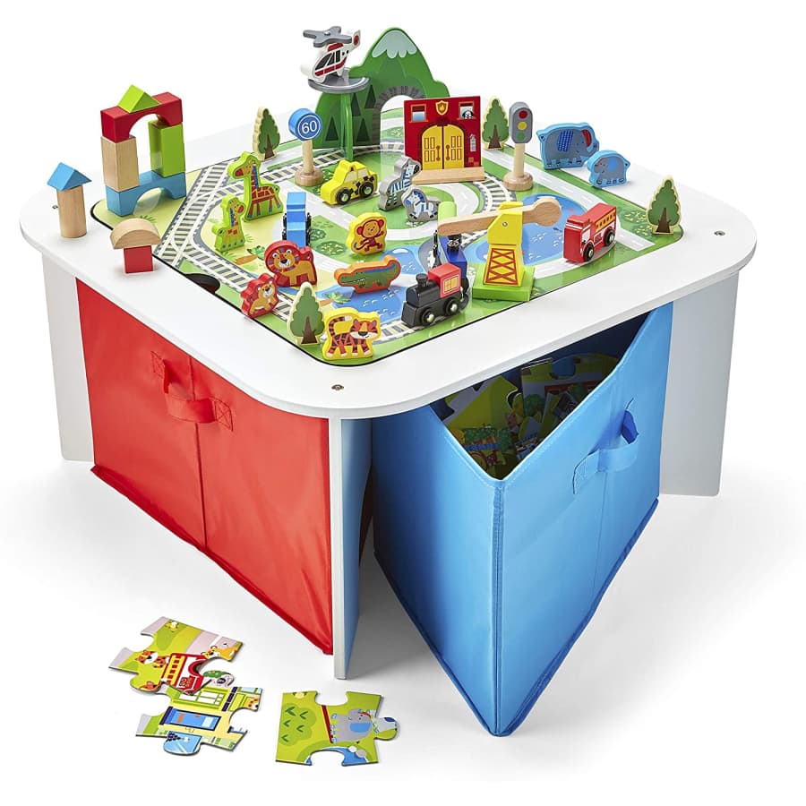 Imaginarium 100-Piece Wooden Ready to Play Table for $92