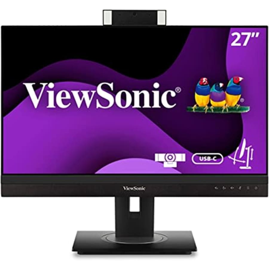 ViewSonic VG2756V-2K 24 Inch 1440p Video Conference Monitor with Webcam, 2 Way Powered 90W USB C, for $474