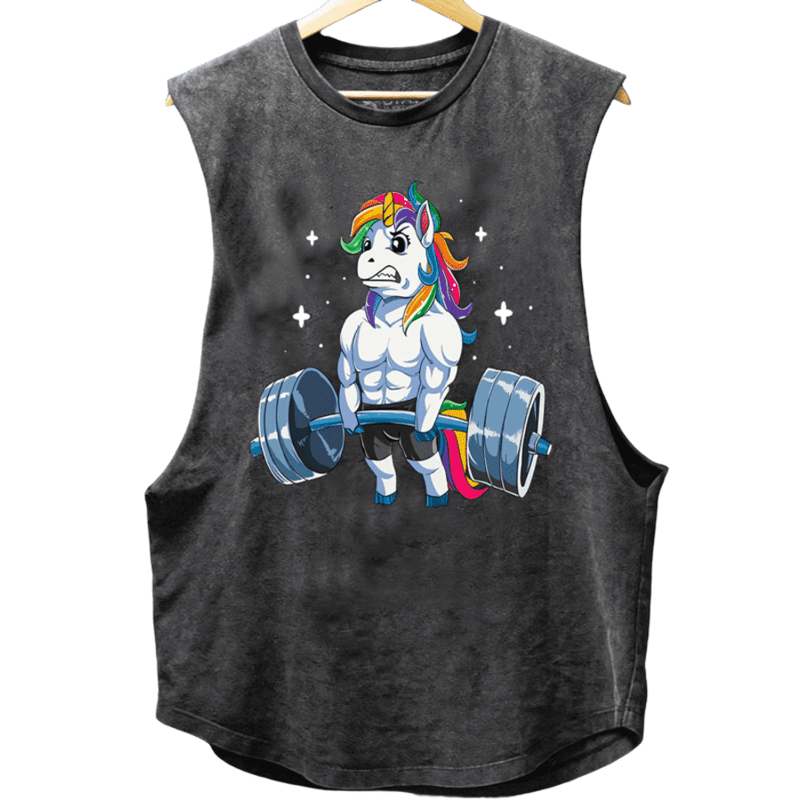 IronPanda Weightlifting Unicorn Scoop Bottom Cotton Tank for $24 IronPanda Weightlifting Unicorn Scoop Bottom Cotton Tank for $24