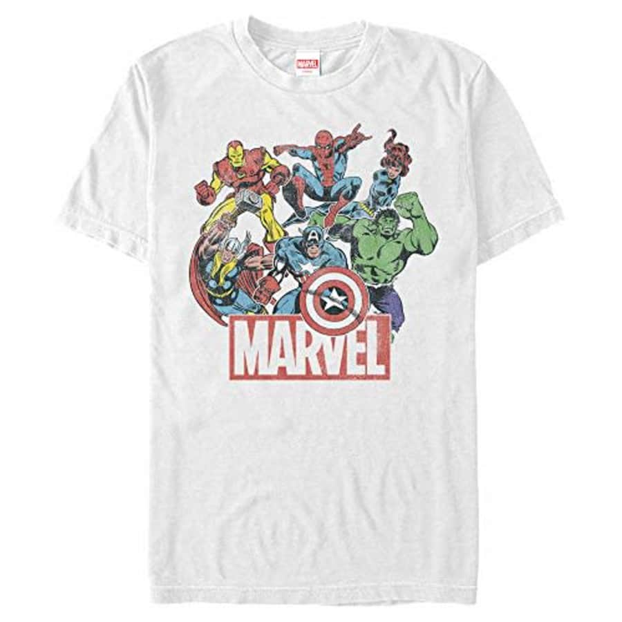 Marvel Men's T-Shirt, White, Medium for $18 Marvel Men's T-Shirt, White, Medium for $18