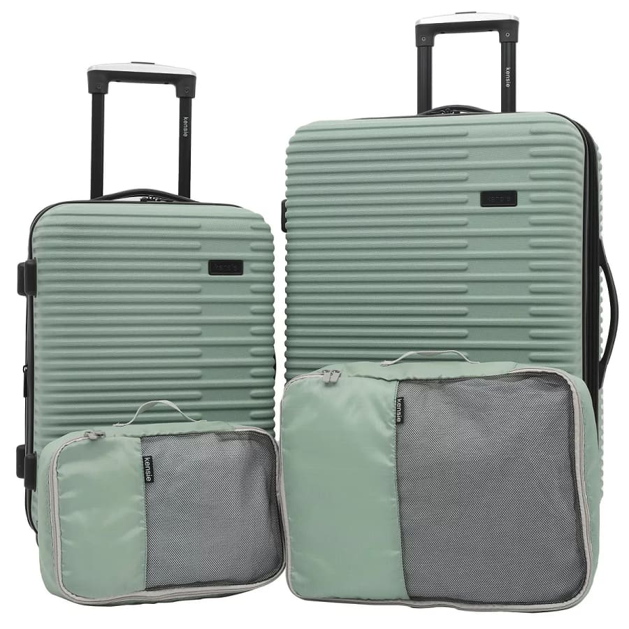 Kensie 4-Piece Hillsboro Expandable Rolling Hardside Collection Set for $110 Kensie 4-Piece Hillsboro Expandable Rolling Hardside Collection Set for $110