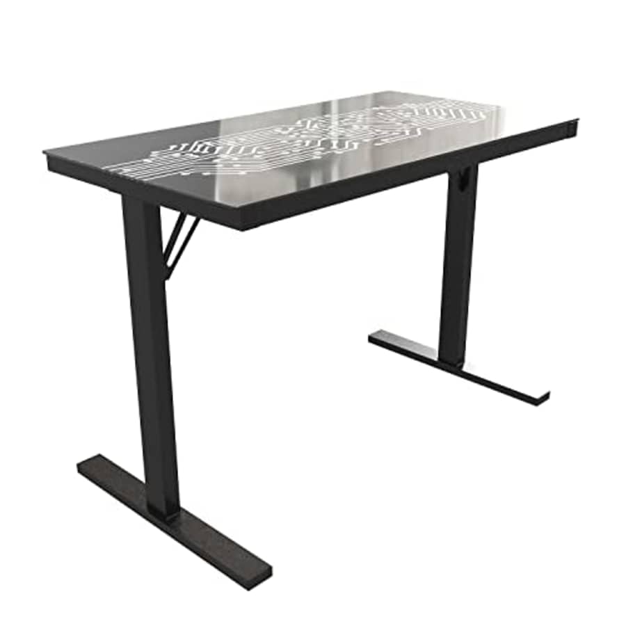 Flash Furniture Shan 43" Commercial Grade Gaming Desk with LED Lights - Black Steel Frame - for $153 Flash Furniture Shan 43" Commercial Grade Gaming Desk with LED Lights - Black Steel Frame - for $153