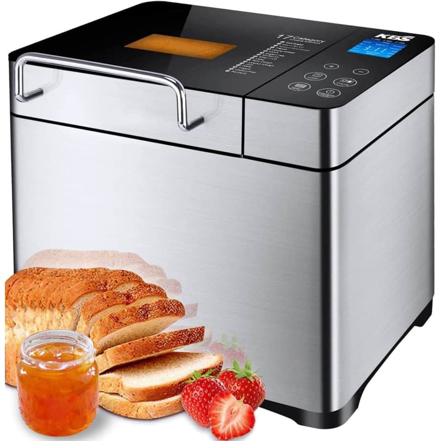 KBS 17-in-1 Stainless Steel Bread Machine for $127 KBS 17-in-1 Stainless Steel Bread Machine for $127