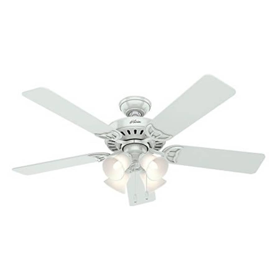 Hunter Fan Hunter Studio Series Indoor Ceiling Fan with LED Light and Pull Chain Control, 52", White for $200
