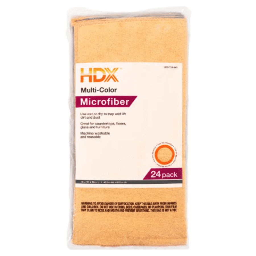 HDX 16" x 16" Multi-Purpose Microfiber Towel 24-Pack for $10 HDX 16" x 16" Multi-Purpose Microfiber Towel 24-Pack for $10