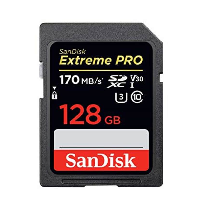 SanDisk Extreme Pro 128GB SDXC Card for Canon Camera Compatible with EOS M50 Mark II, EOS Ra Class for $34