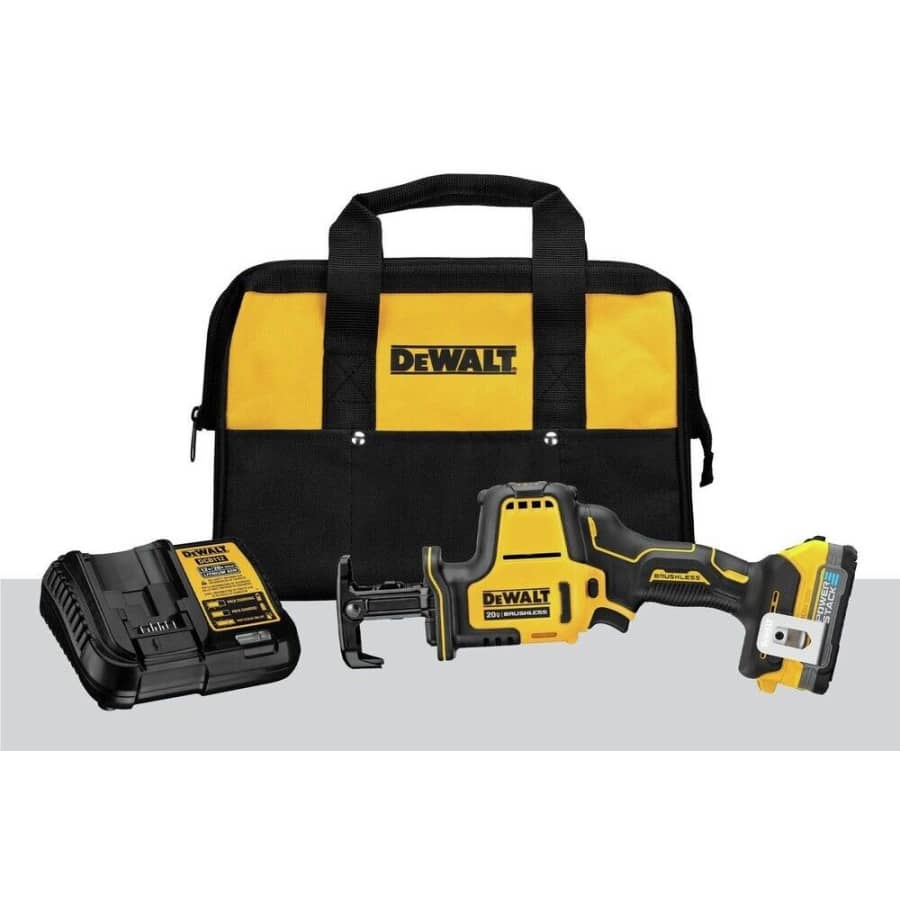 DeWalt 20V Max BL Atomic 1-Handed 1.7 Ah Reciprocating Saw Kit for $180 DeWalt 20V Max BL Atomic 1-Handed 1.7 Ah Reciprocating Saw Kit for $180