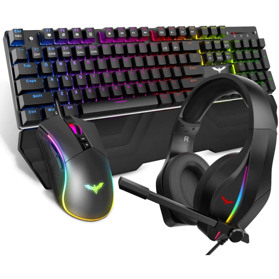 Havit RGB Mechanical Keyboard, Mouse, and Gaming Headset for $55