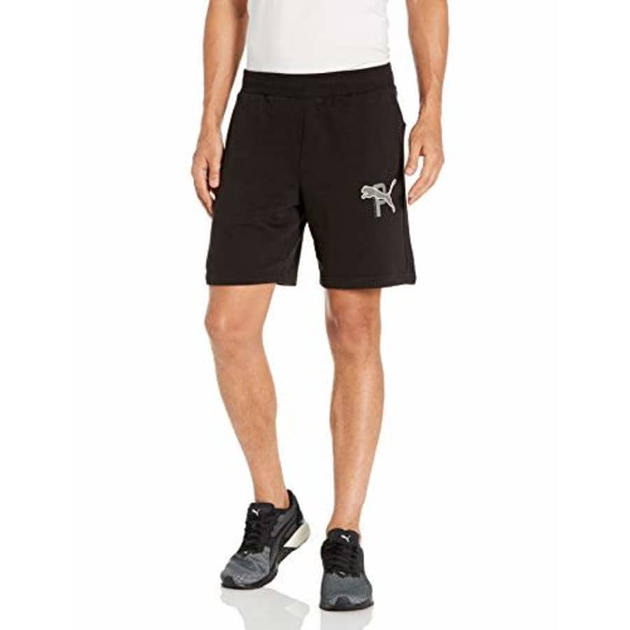 PUMA Men's Athletics 8" Shorts, Black, L for $40