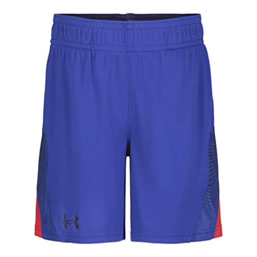 Under Armour Boys' Printed Boost Short, Elastic Waistband, Royal SU22, 4 for $25