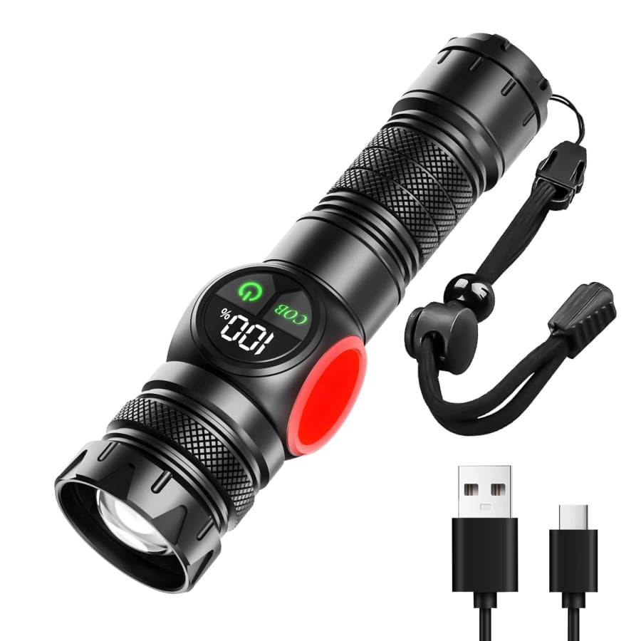Hausebll S6000 Pro Rechargeable Flashlight for $15