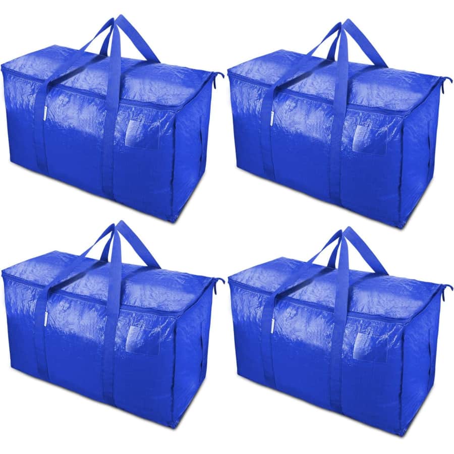 Ticonn Extra Large Zippered Moving Bags for $30
