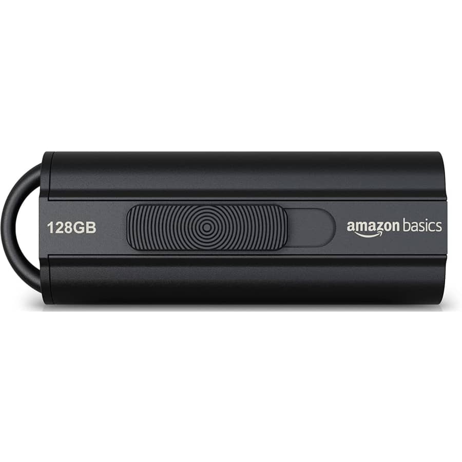 Amazon Basics 128GB Ultra Fast USB 3.1 Flash Drive: $8