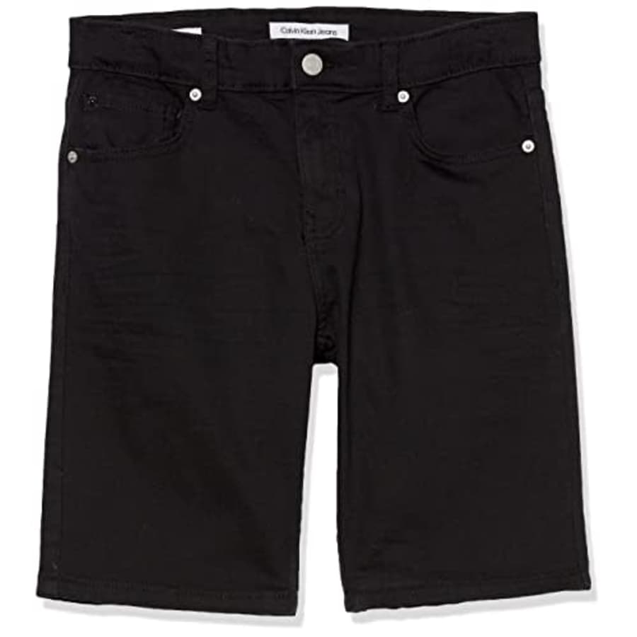 Calvin Klein Boys' Big Stretch Short, Denim Black 22, 12 for $26
