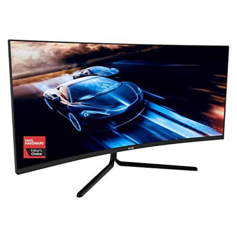 VIOTEK GNV34DBE 34-Inch Curved Gaming Monitor | 144Hz UWQHD 4ms | 2X HDMI 2.0, 2X DisplayPort 1.4, for $550