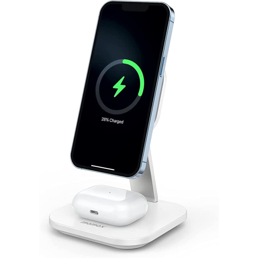 Momax 20W 2-in-1 Magsafe Charging Station for Apple Devices for $60