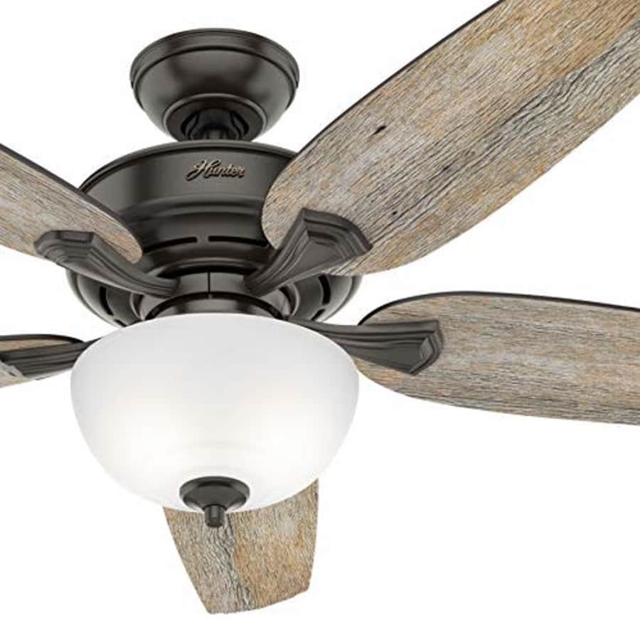 Hunter Fan 54 inch Casual Noble Bronze Indoor Ceiling Fan with LED Light Kit and Remote Control for $135