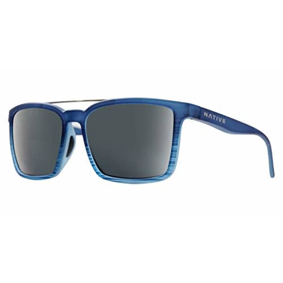 Native Eyewear Four Corners Polarized Sunglasses, Blue Water Frame/Silver Reflex Lens for $44