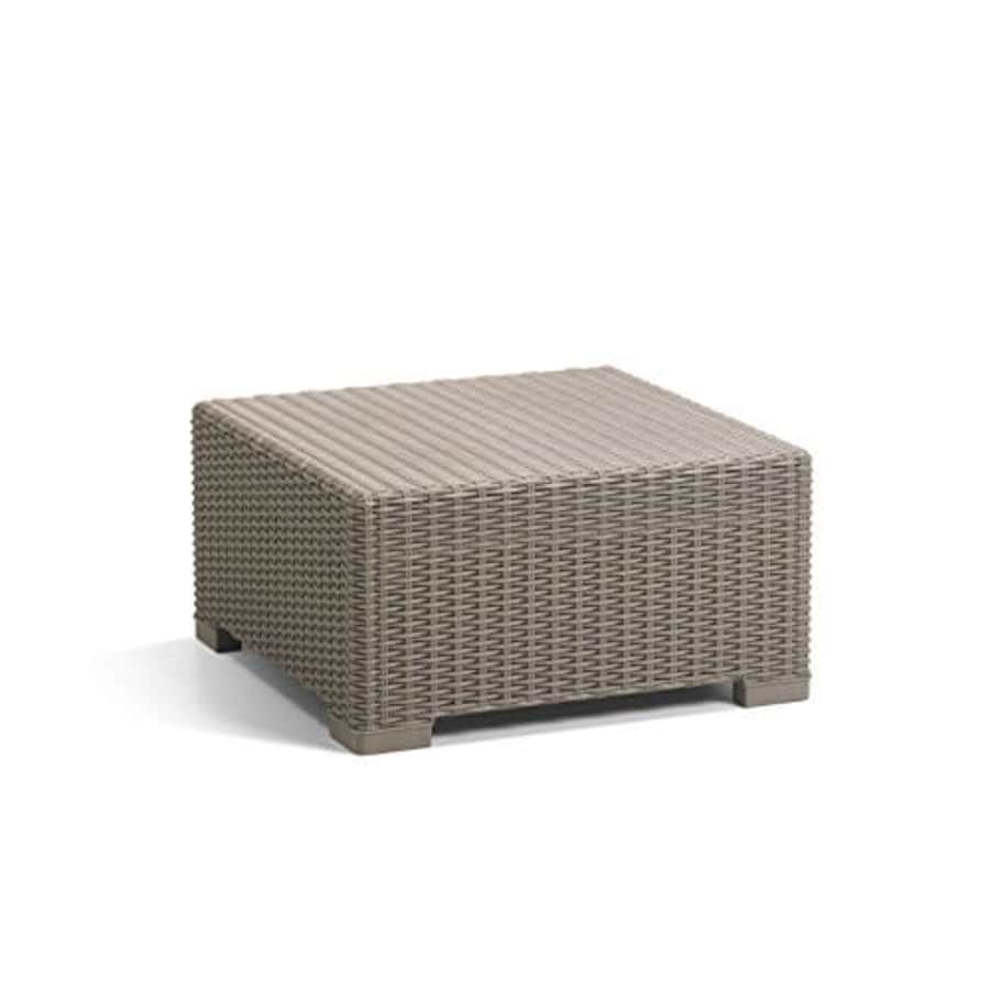 Keter California All-Weather Outdoor Patio Coffee Table in a Resin Plastic Wicker Pattern, for $94