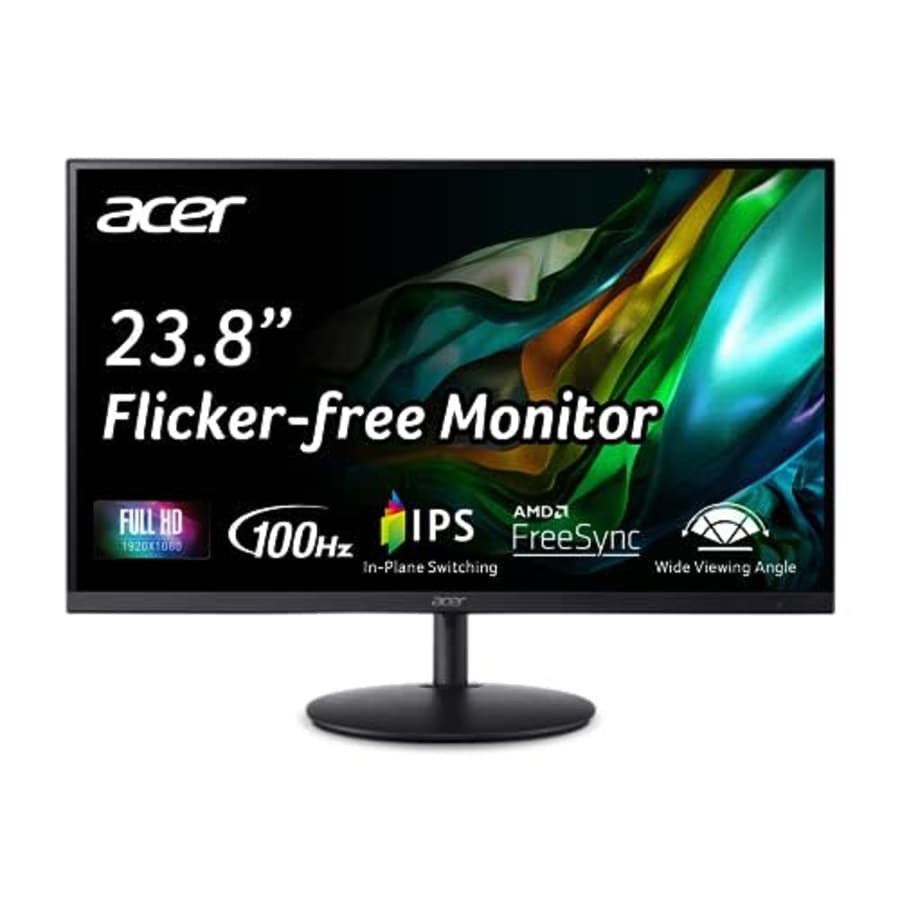 Acer SH242Y Ebmihx 23.8" FHD 1920x1080 Home Office Ultra-Thin IPS Computer Monitor AMD FreeSync for $100