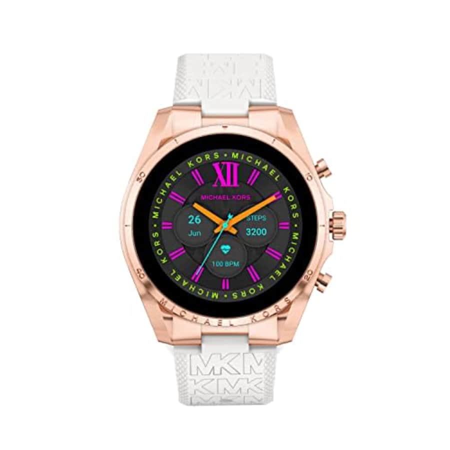 Michael Kors Women's Gen 6 Bradshaw White Silicone Smartwatch (Model: MKT5153V) for $180