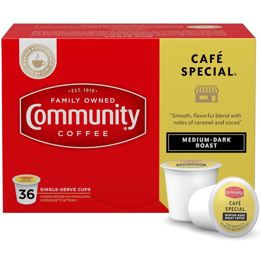 Community Coffee Café Special Medium Dark Roast Pod 36-Pack for $9.87 via Subscribe & Save Community Coffee Café Special Medium Dark Roast Pod 36-Pack for $9.87 via Subscribe & Save
